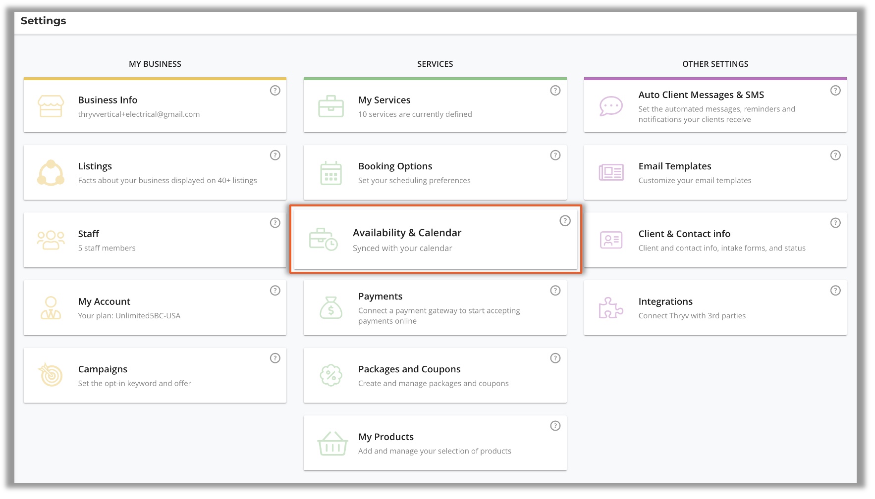 Definitions - Calendar and Scheduling