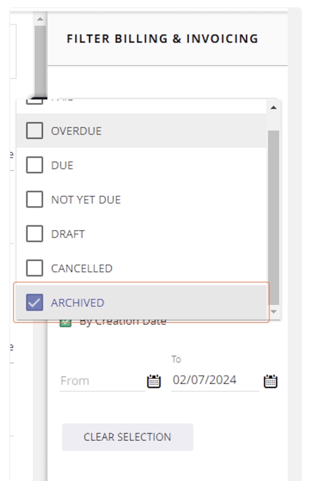 How to view archived invoices – Thryv