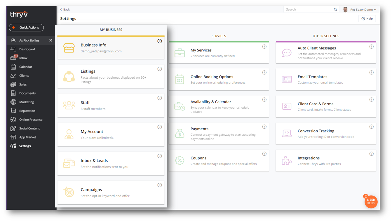 How To Set Up A Staff Members Profile Thryv