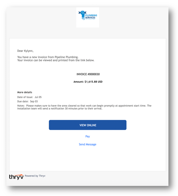 Create Invoices – Thryv