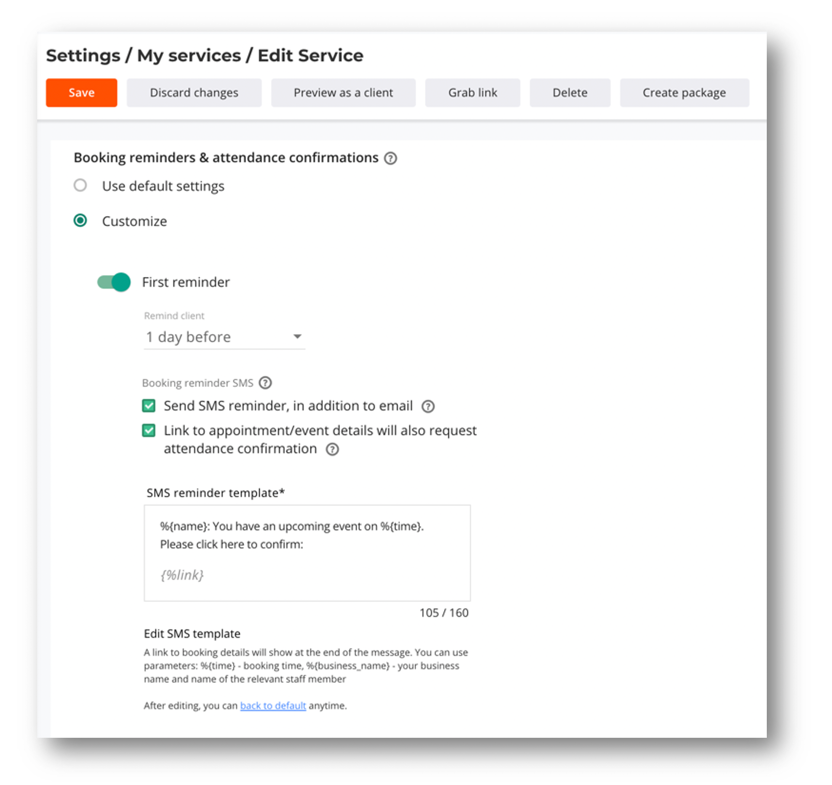 Request RSVP Confirmation from your Clients Thryv
