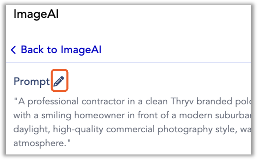 a zoomed in screenshot of the prompt for ImageAI with the Edit button highlighted