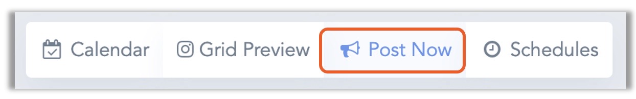 The Social Calendar screen in Thryv showing the Post Now button at the top of the screen.