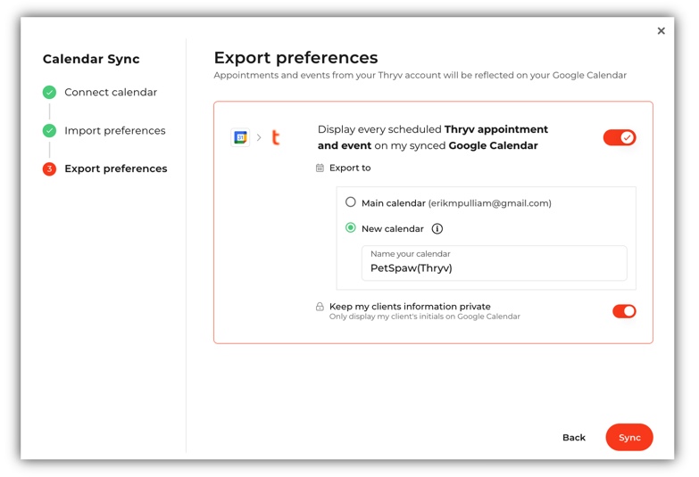 2 Way Google Calendar Sync Thryv